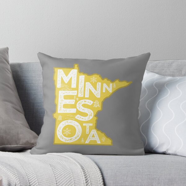 Item preview, Minnesota Map Typography Gold designed and sold by HelloGentry.