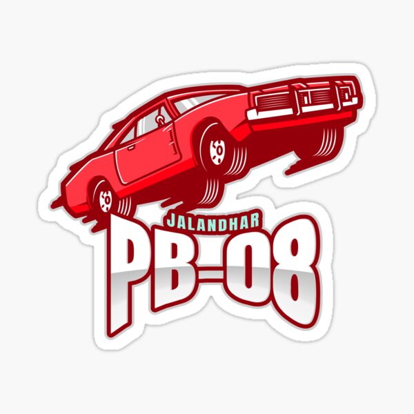"Jalandhar PB08" Sticker for Sale by sarpanch Redbubble