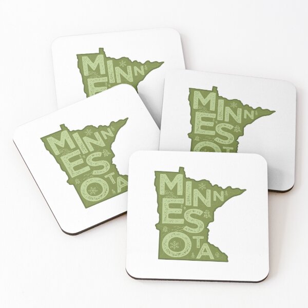 Item preview, Minnesota Map Typography Green designed and sold by HelloGentry.