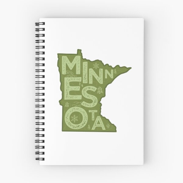 Item preview, Minnesota Map Typography Green designed and sold by HelloGentry.