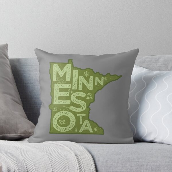 Item preview, Minnesota Map Typography Green designed and sold by HelloGentry.
