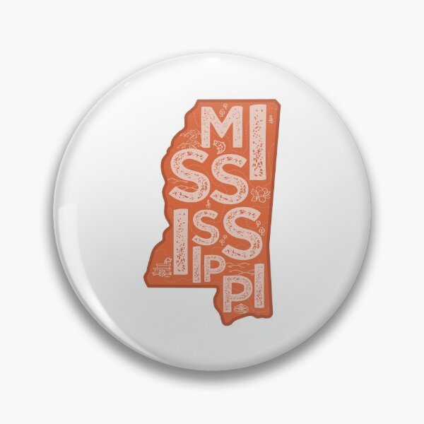 Item preview, Mississppi Map Typography Red designed and sold by HelloGentry.