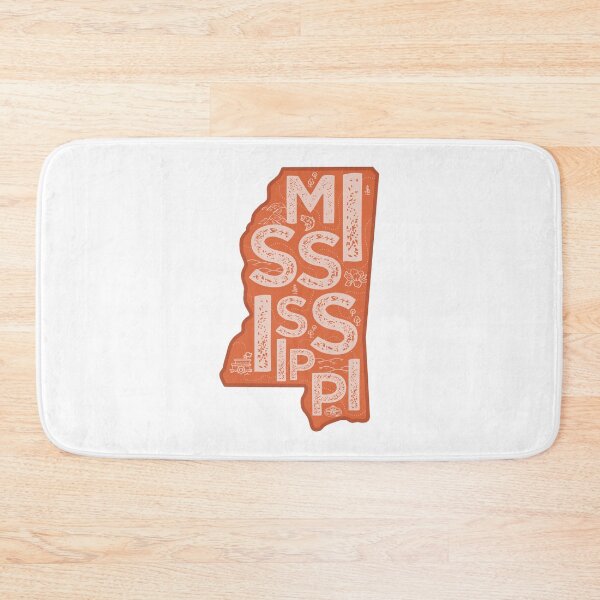Item preview, Mississppi Map Typography Red designed and sold by HelloGentry.