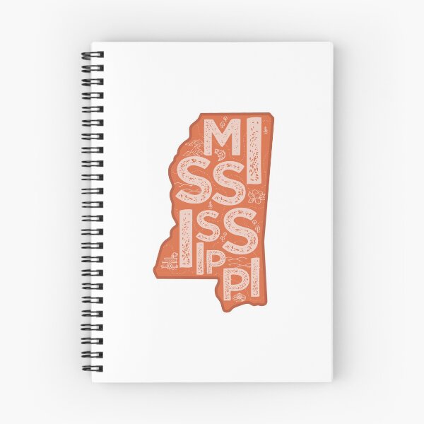 Item preview, Mississppi Map Typography Red designed and sold by HelloGentry.