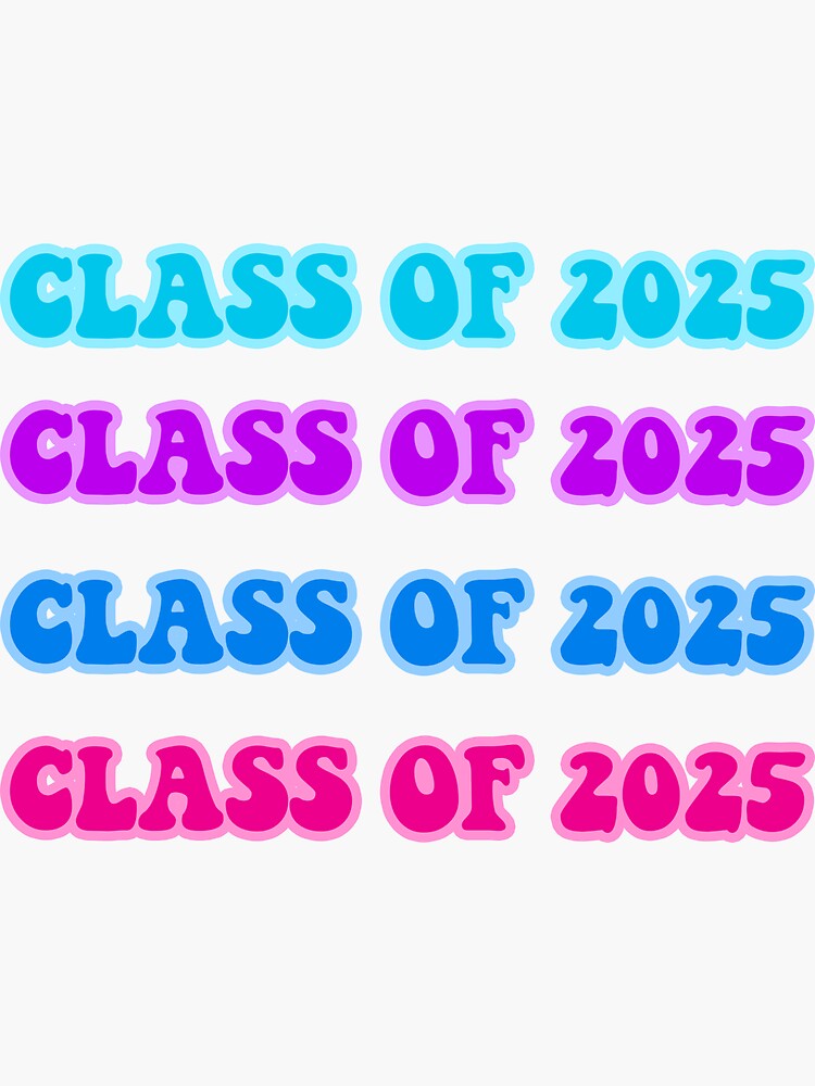 Class Of 2025 Stickers Pack Sticker For Sale By Kikyscorner Redbubble 0329