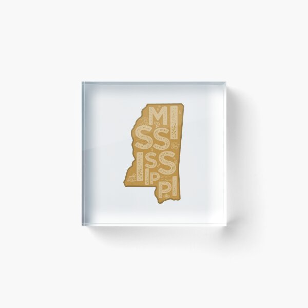 Item preview, Mississppi Map Typography Brown designed and sold by HelloGentry.