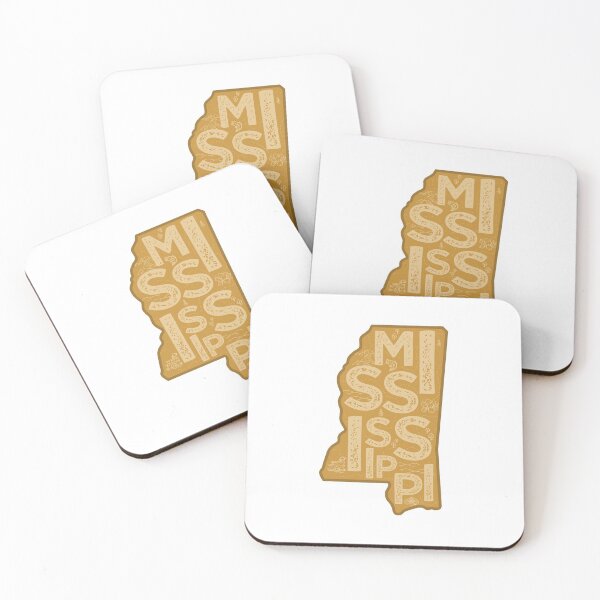 Item preview, Mississppi Map Typography Brown designed and sold by HelloGentry.