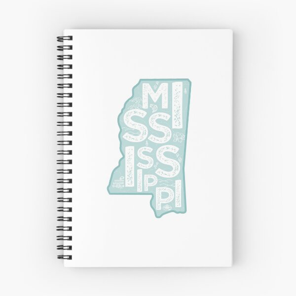 Item preview, Mississppi Map Typography Blue designed and sold by HelloGentry.