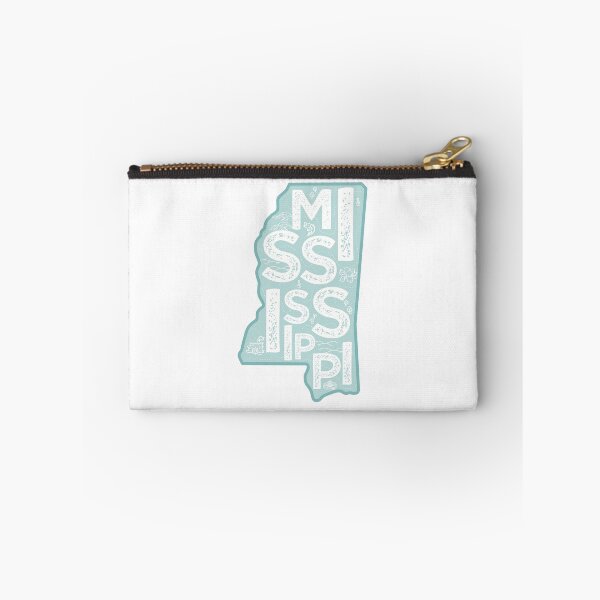 Item preview, Mississppi Map Typography Blue designed and sold by HelloGentry.