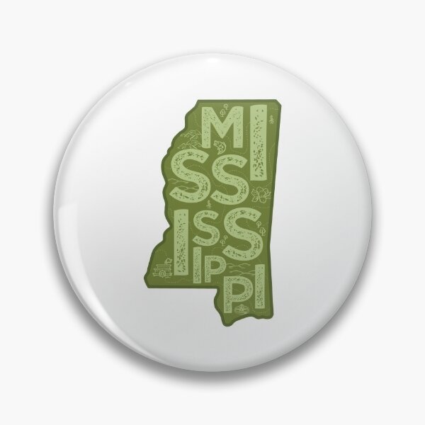 Item preview, Mississppi Map Typography Green designed and sold by HelloGentry.