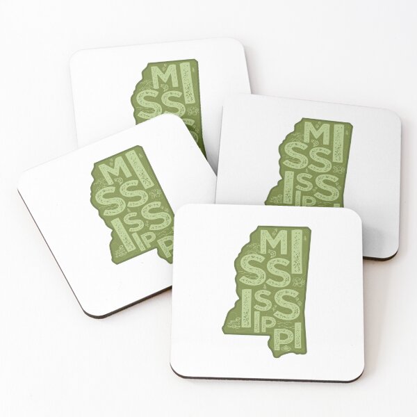 Item preview, Mississppi Map Typography Green designed and sold by HelloGentry.