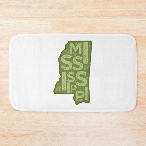 Item preview, Mississppi Map Typography Green designed and sold by HelloGentry.