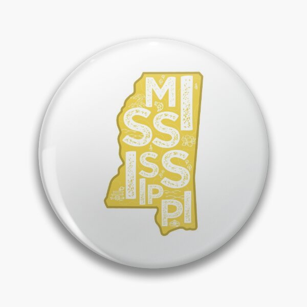 Item preview, Mississppi Map Typography Gold designed and sold by HelloGentry.