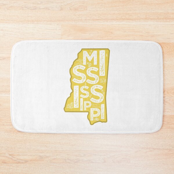 Item preview, Mississppi Map Typography Gold designed and sold by HelloGentry.
