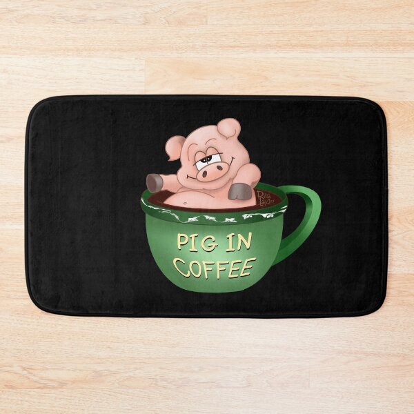 Item preview, Pig in Coffee designed and sold by RitaLaiArt.