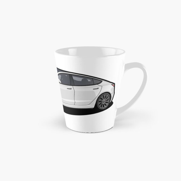 Tesla Model 3 White High Resolution Coffee Mug for Sale by Melon Musk