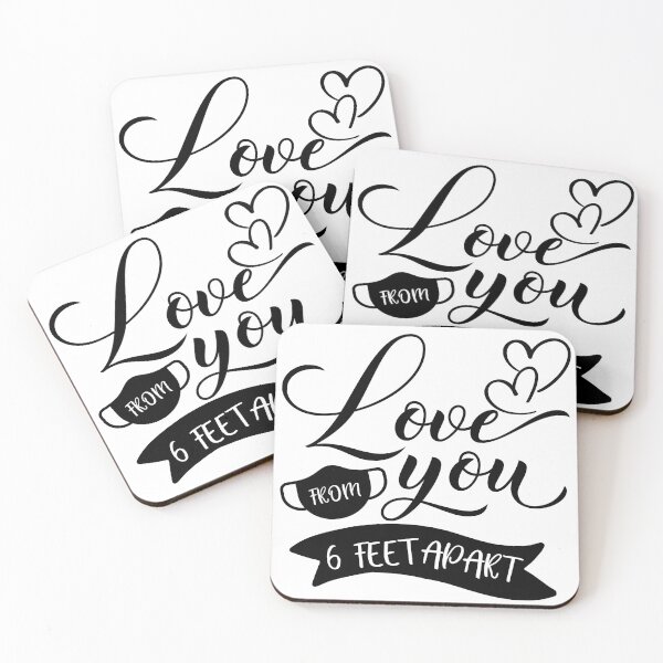 Item preview, Love You from 6 Ft Apart Pandemic Valentines Day- Valentine in Quarantine  designed and sold by younghopes.