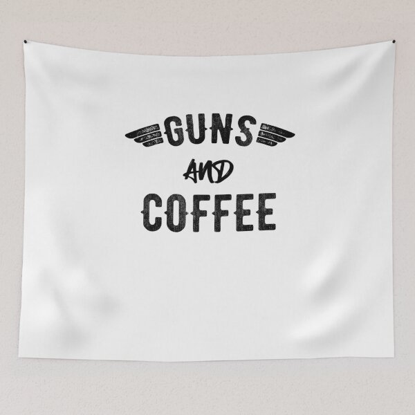 Item preview, Guns And Coffee Vintage Patriotic Gift Idea designed and sold by Mytoonsquad.