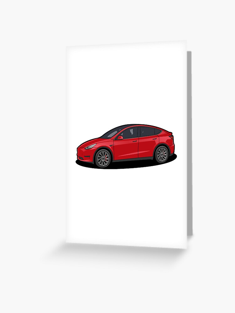Coussin for Sale avec l'œuvre « Tesla Model Y Blanc » de l'artiste