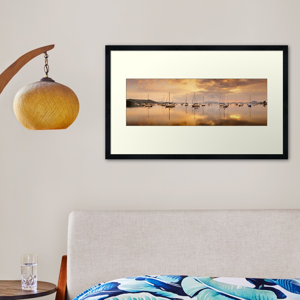 Koolewong Boats, New South Wales, Australia Framed Art Print