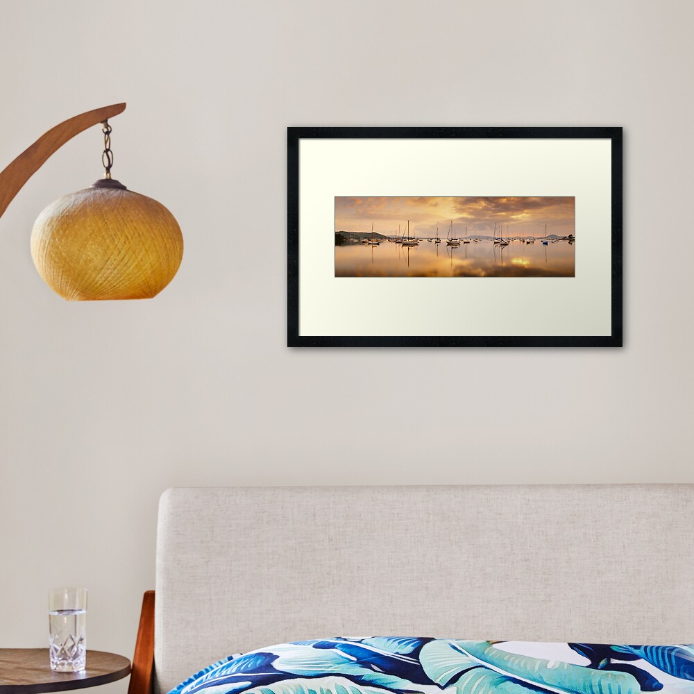 Koolewong Boats, New South Wales, Australia Framed Art Print