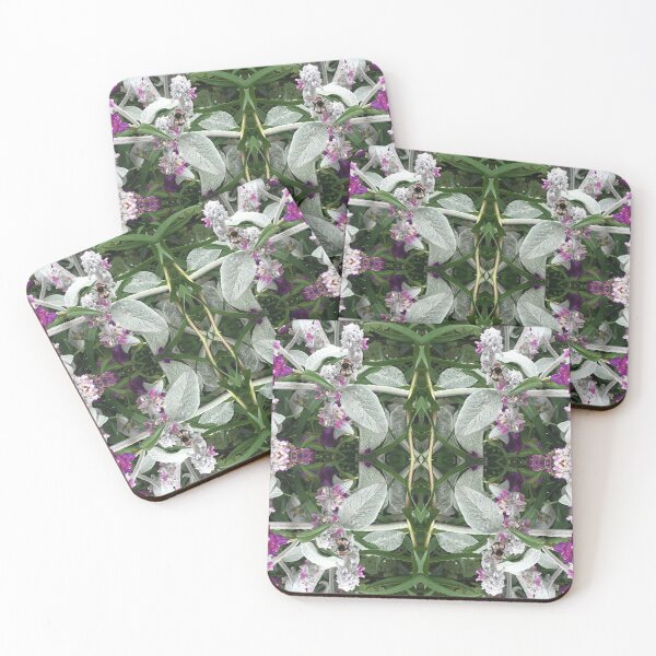 Item preview, Bumblebee Murmuring Midst the Silver Leaves and Magenta Foxgloves II designed and sold by RoseAromas.
