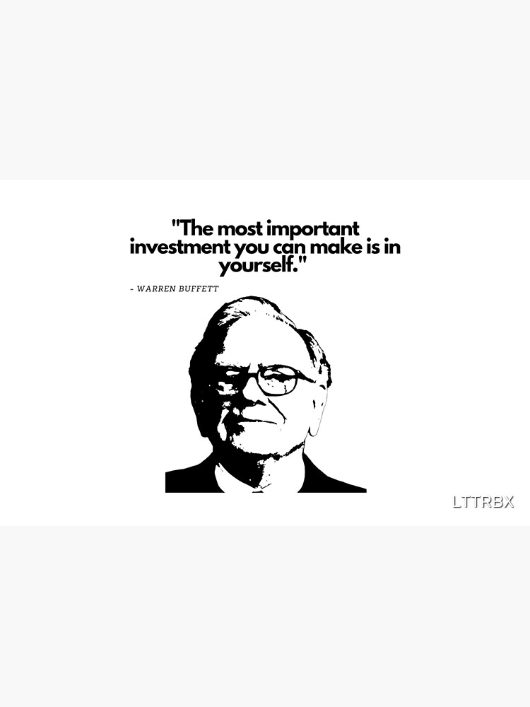 Invest In Yourself Warren Buffett Warren Buffett - Invest In Yourself" Laptop Skin By Lttrbx | Redbubble