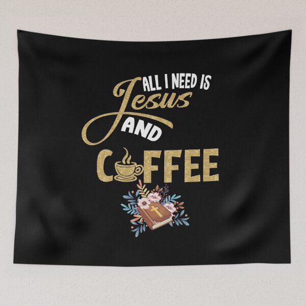 Item preview, All I Need Is Jesus And Coffee Christian designed and sold by Mytoonsquad.