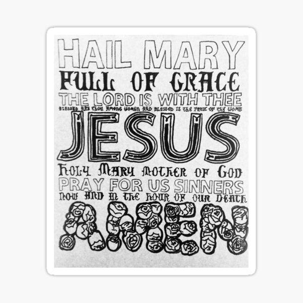 Hail Mary Rosary sticker, religious motivational stickers for adults, – A  mom raising arrows