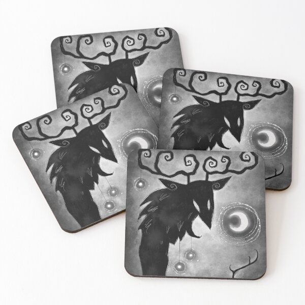 Item preview, "Midnight Guardian" Ancient Deer Forest Spirit designed and sold by meljenart.