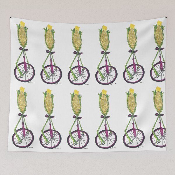 Item preview, Uni-Corn a Stalk of Corn Riding a Unicycle designed and sold by AliCatOriginals.