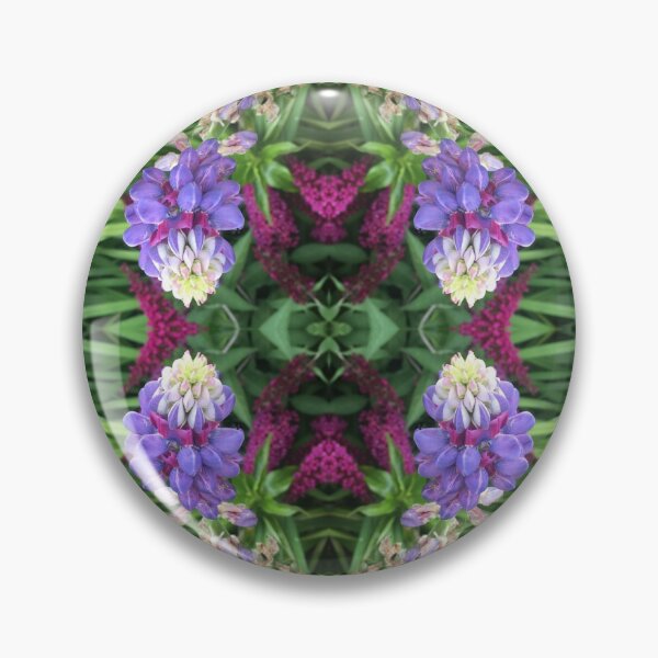 Artikelvorschau, Botanische Schönheit: Fliederlupine trifft Magenta Buddleia für Emerald Fusion entworfen und verkauft von RoseAromas.