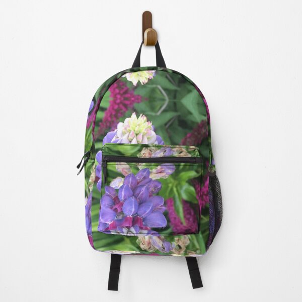 Item preview, Botanical Beauty: Lilac Lupin meets Magenta Buddleia for Emerald Fusion  designed and sold by RoseAromas.