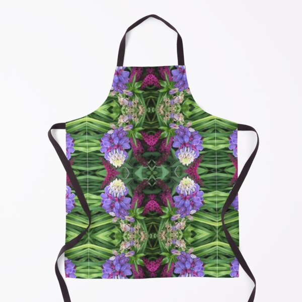 Item preview, Botanical Beauty: Lilac Lupin meets Magenta Buddleia for Emerald Fusion designed and sold by RoseAromas.