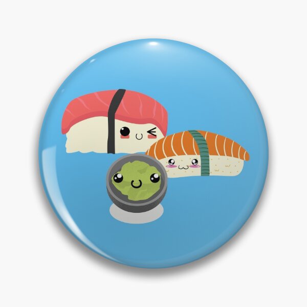 Item preview, Sushi Love Tshirt Tee Shirt Cute Funny Kawaii Graphic Cartoony Design for Apparel Accessories Home Decor Skins Totes Bags Wall Art Stickers designed and sold by Rocbebe.