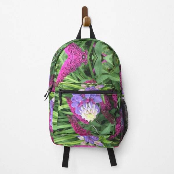 Item preview, Botanical Beauty: Lilac Lupin meets Magenta Buddleia for Magical Emerald Fusion  designed and sold by RoseAromas.