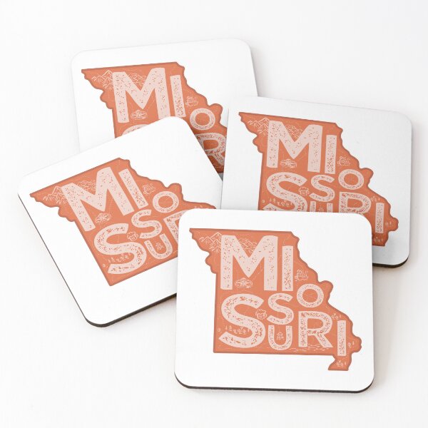 Item preview, Missouri Map Typography Red designed and sold by HelloGentry.