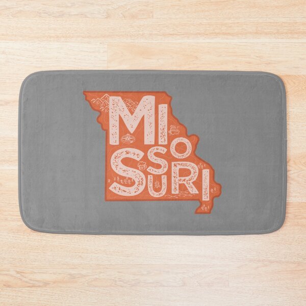 Item preview, Missouri Map Typography Red designed and sold by HelloGentry.