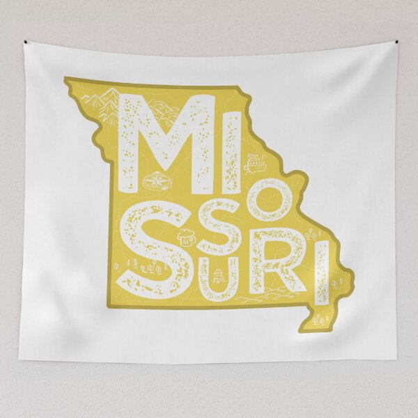 Item preview, Missouri Map Typography Gold designed and sold by HelloGentry.