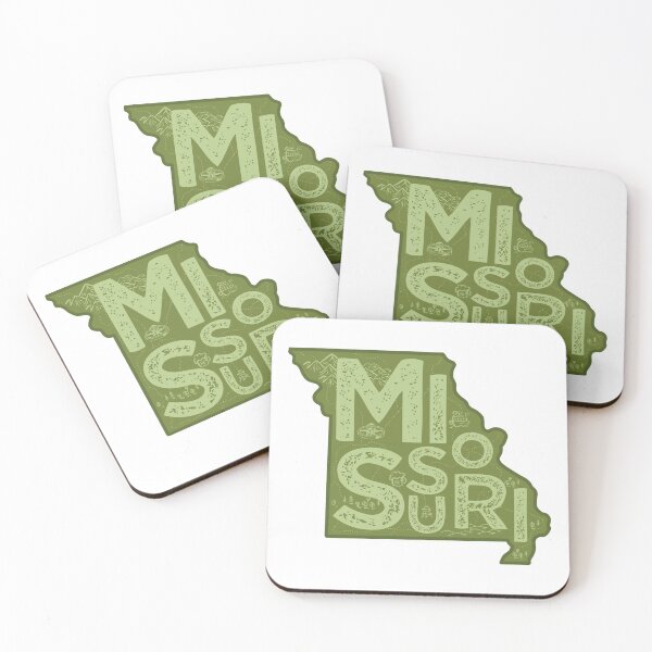 Item preview, Missouri Map Typography Green designed and sold by HelloGentry.