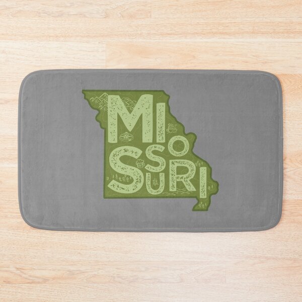 Item preview, Missouri Map Typography Green designed and sold by HelloGentry.