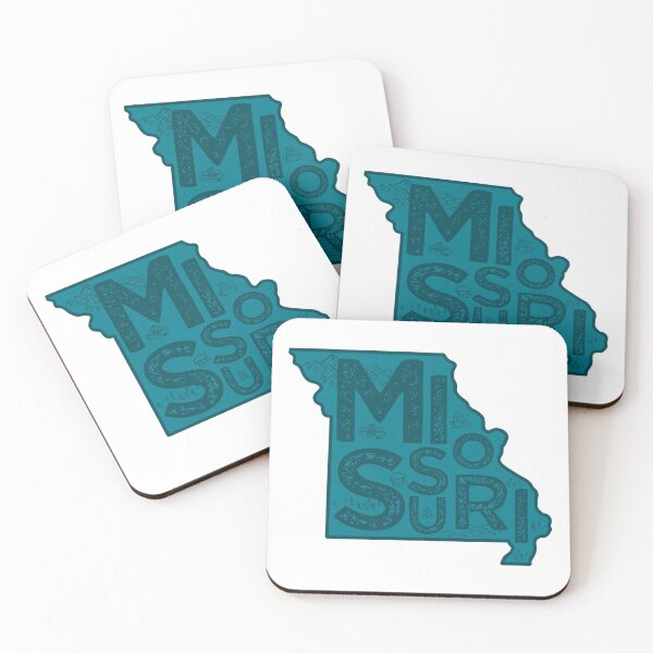 Item preview, Missouri Map Typography Navy designed and sold by HelloGentry.
