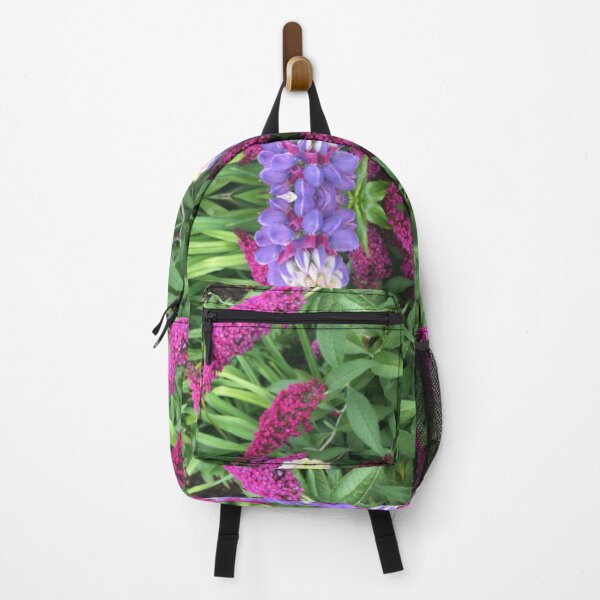 Item preview, Botanical Beauty: Lilac Lupin meets Magenta Buddleia for Magical Emerald Fusion designed and sold by RoseAromas.