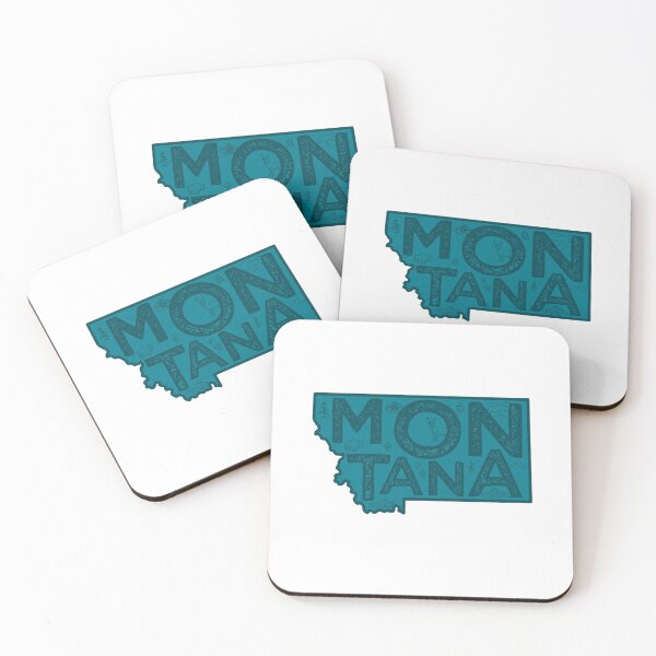 Item preview, Montana Map Typography Navy designed and sold by HelloGentry.