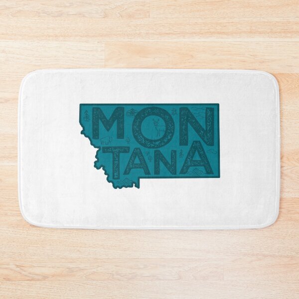 Item preview, Montana Map Typography Navy designed and sold by HelloGentry.