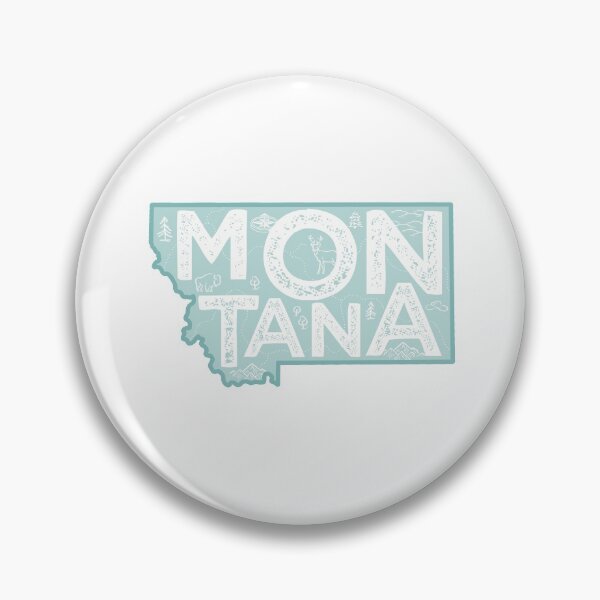 Item preview, Montana Map Typography Blue  designed and sold by HelloGentry.