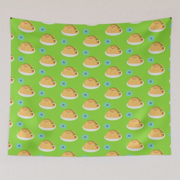 Item preview, Friendly Taco Tshirt Tee Shirt Cute Funny Kawaii Graphic Cartoony Design for Apparel Accessories Home Decor Skins Totes Bags Wall Art Stickers designed and sold by Rocbebe.