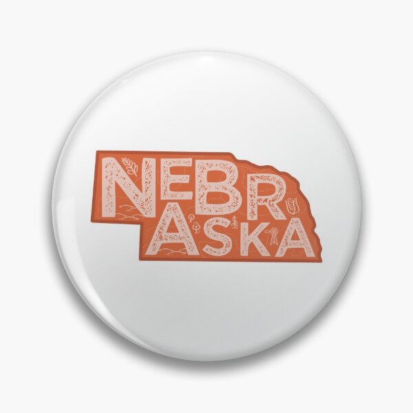 Item preview, Nebraska Map Typography Red designed and sold by HelloGentry.