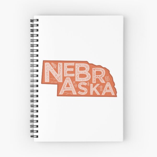 Item preview, Nebraska Map Typography Red designed and sold by HelloGentry.