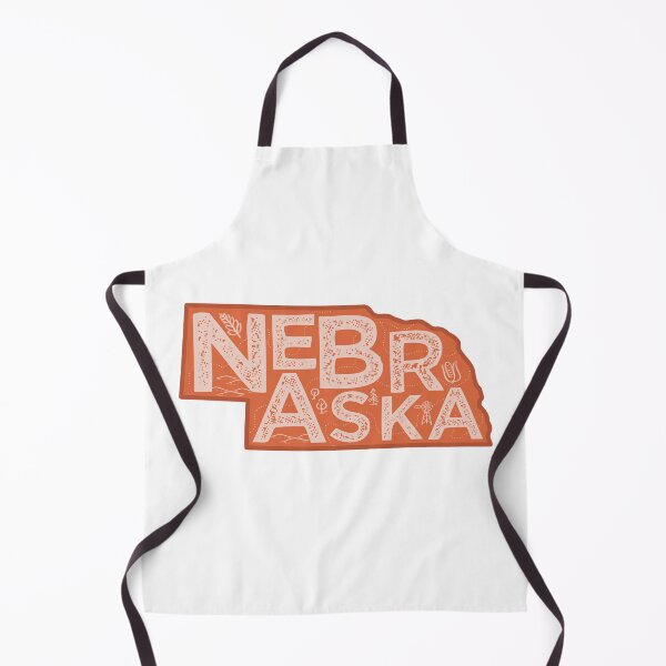 Item preview, Nebraska Map Typography Red designed and sold by HelloGentry.